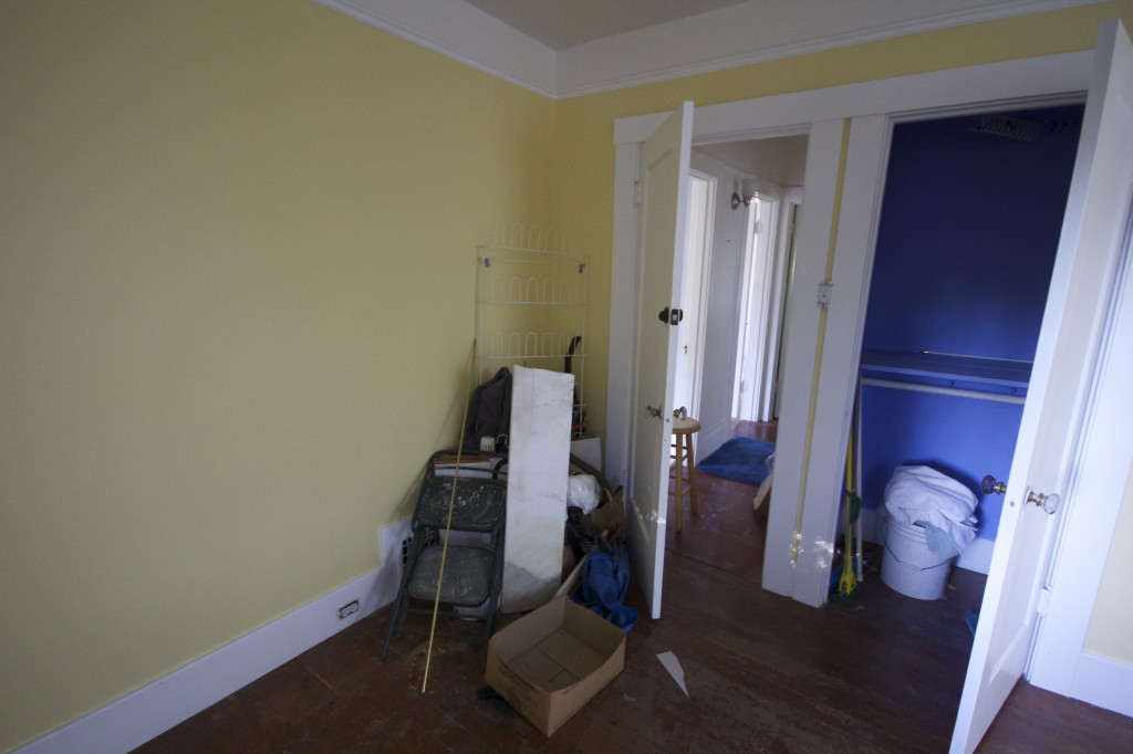 That is until you see the pile of trash overflowing behind the door